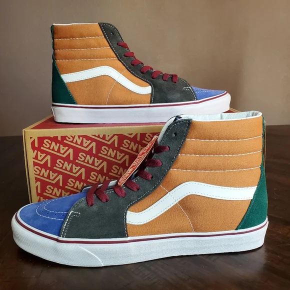 Vans Sk8-Hi Color Mix Multi Men Size 11.5, Women Size 13